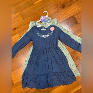 Freestyle Revolution Blue and Green Floral Kids Dress Set